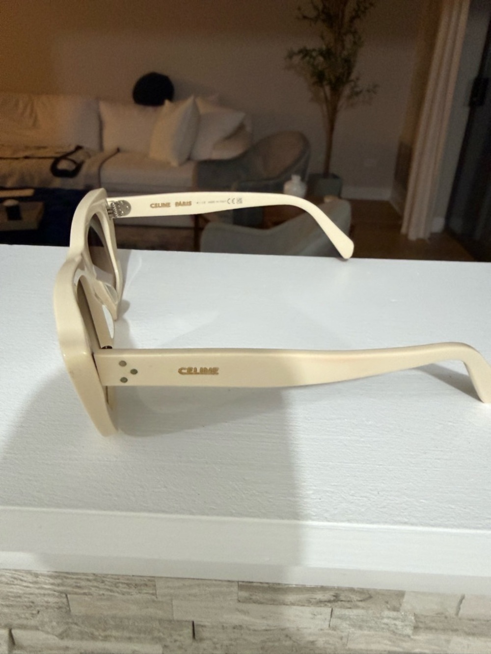 Celine Cream Sunglasses - Picture 3 of 4